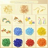 Rainbow Color Seed Beads DIY Earring Making Kits DIY-FS0006-68-2