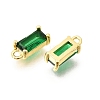 Brass Glass Pendants KK-Z156-02G-02-2