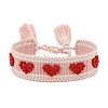 Valentine's Day Theme Polyester Cord Bracelets PW-WGF1652-15-1