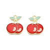 Light Gold Plated Alloy Enamel Pendants PALLOY-N176-25A-RS-1