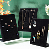   3Pcs 3 Styles Velvet Finger Ring & Necklace & Earring Display Stands ODIS-PH0001-60A-6