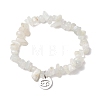 Natural White Moonstone Stretch Bracelets BJEW-JB11147-04-1