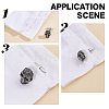 2 Pairs 2 Styles Brass Cufflinks AJEW-AR0005-65-3