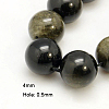 Natural Golden Sheen Obsidian Beads Strands G-C068-4mm-9-1