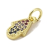 Brass Micro Pave Cubic Zirconia Charms KK-M283-13B-02-2