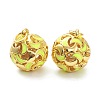 Brass Enamel Charms KK-A153-01G-B-2