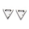Tarnish Resistant 304 Stainless Steel Triangle Huggie Hoop Earrings STAS-J033-02A-P-1