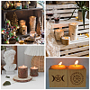 Memorial Series Wooden Candle Holder and Candles Set AJEW-SD0001-15H-7