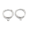 Rack Plating Brass Huggie Hoop Earrings Finding LS-KK-D063-05P-1