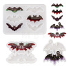  3Pcs 3 Styles DIY Bat Pendants Silicone Molds DIY-TA0005-27-9
