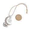 Alloy Moon with Star Pendant Decoration HJEW-JM02415-02-3