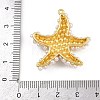 Starfish Brass ABS Imitation Pearl Pendants KK-I352-04A-G-3