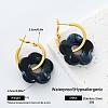 304 Stainless Steel Resin Hoop Dangle Earrings for Women QH5612-1-1