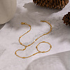 Minimalist Bamboo 304 Stainless Steel Link Ring Bracelets GG6478-3