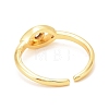 Brass Micro Pave Cubic Zirconia Cuff Ring RJEW-F118-12-3