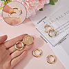 Beebeecraft 5Pcs Brass Spring Gate Rings KK-BBC0012-51-3