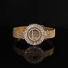 Brass Micro Pave Clear Cubic Zirconia Bangles for Women FS-WGA7409-33-1