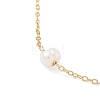 Natural Pearl Beaded Chain Bracelet BJEW-JB09447-2
