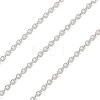 Anti-Tarnish Rhodium Plated 925 Sterling Silver Cable Chains STER-E072-02P-04-1