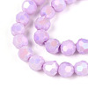 Anti-Tarnish Electroplate Glass Beads Strands X-EGLA-T021-6mm-15-02-3