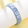 Dyed Natural White Jade Beaded Stretch Bracelets for Unisex G-K303-02P-01-1