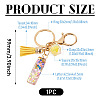 Alloy Resin Polygon Keychains KEYC-TADJ0002-03G-I-2