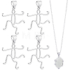 4Pcs Brass Pendant Cabochon Settings KK-WR0001-96A-P-1