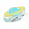 Transparent Acrylic Enamel Beads OACR-N130-022-4