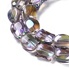 Electroplate Glass Beads Strands EGLA-Q128-06A-FR04-3