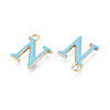 Rack Plating Alloy Enamel Pendants ENAM-T024-53N-G-2