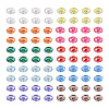 100Pcs UV Plating Transparent Acrylic European Beads OACR-TA0004-92-2