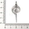 304 Stainless Steel Pendants STAS-M113-06AS-3