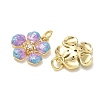 Brass Micro Pave Cubic Zirconia Pendants KK-CBA3AFC-03G-2
