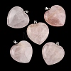 Natural Rose Quartz Pendants GG-K002-12A-03-1