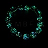 14MM Luminous Handmade Foil Glass Round Beaded Stretch Bracelets LA-CBA41F9-01B-4