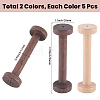 10Pcs 2 Colors Wood Sewing Embroidery Thread Spool WOOD-SC0002-35-2