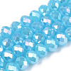 Electroplate Glass Beads Strands EGLA-A034-J10mm-B10-1