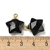 Natural Obsidian Pendants G-P540-01G-11-3