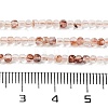 Natural Red Hematoid Quartz/Ferruginous Quartz Beads Strands G-H042-B26-01-5