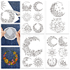 4 Sheets 11.6x8.2 Inch Stick and Stitch Embroidery Patterns DIY-WH0455-123-1