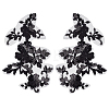 Gorgecraft 1 Pair 3D Flower Polyester Embroidery Sew on Appliques PATC-GF0001-35A-1
