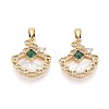 Natural White Shell Pendants KK-N287-24G-1