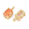 Brass Cat Eye Pendants KK-C251-09B-G-3