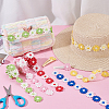 7.5 Yrads 5 Colors Polyester Flower Lace Trim Ribbon OCOR-PH0005-67-2