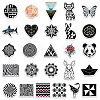 52Pcs Waterproof PVC Geometric Stickers Set PW-WG16492-01-2