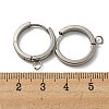 201 Stainless Steel Huggie Hoop Earrings Findings STAS-A167-01O-P-3