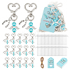 50Pcs Angel Alloy & ABS Plastic Imitation Pearl Pendant Decorations HJEW-OC00348-1