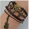 Suede & Imitation Leather Cord Knitted Multi-strand Bracelets WGD6FE3-18-1