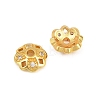 Brass Micro Clear Cubic Zirconia Bead Caps KK-CBA6A75-56G-2
