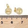 Brass Micro Pave Clear Cubic Zirconia Pendants KK-D218-14G-3